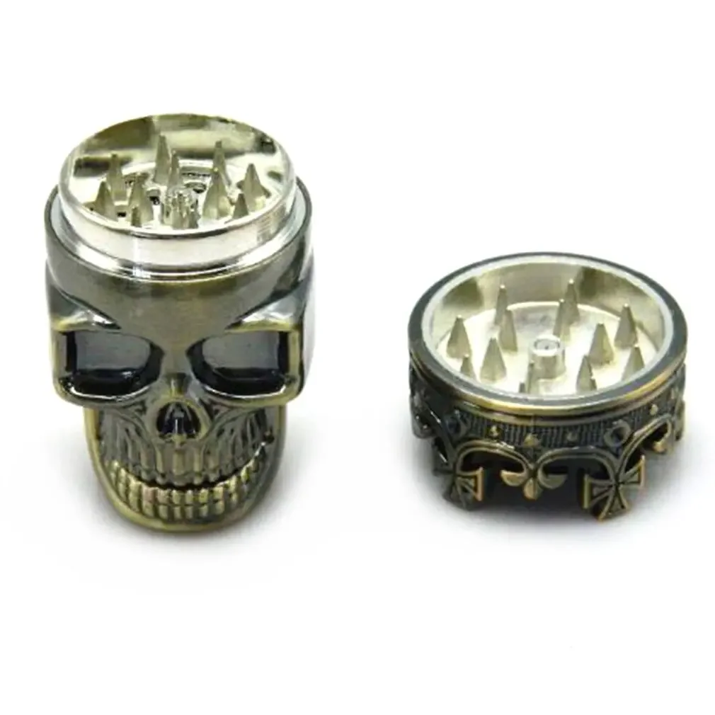 

Hot 3 Layers Mini Skull Head Shape Grinder Portable Tobacco Herb Spice Crusher Hookah Sigaret Accessories Kruiden tabak Grinder