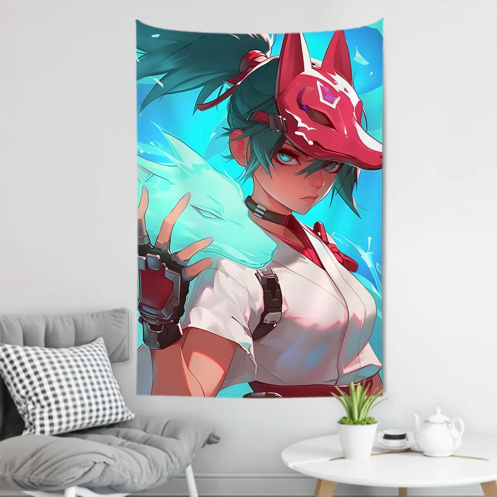 

Kiriko Game O-Overwatch Tapestry Room Decor Wall Cloth Party Hanging Background Room Decor Baby Room