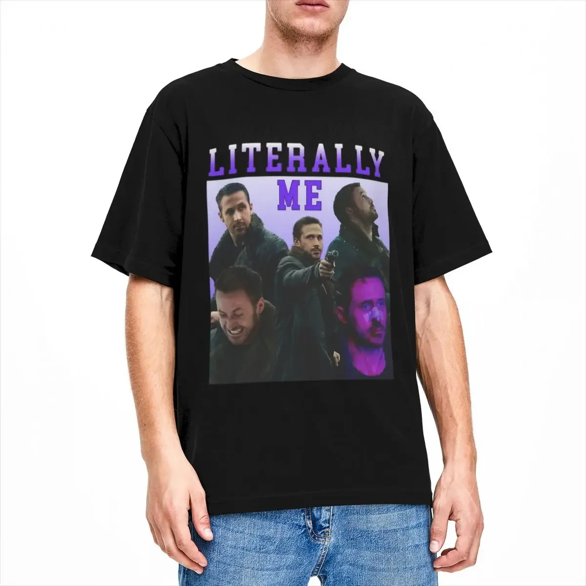 Literally Me Ryan Gosling Bootleg Shirt Accessories Men Women's Pure Cotton Casual Round Collar Retro Tees Short Sleeve Clothes