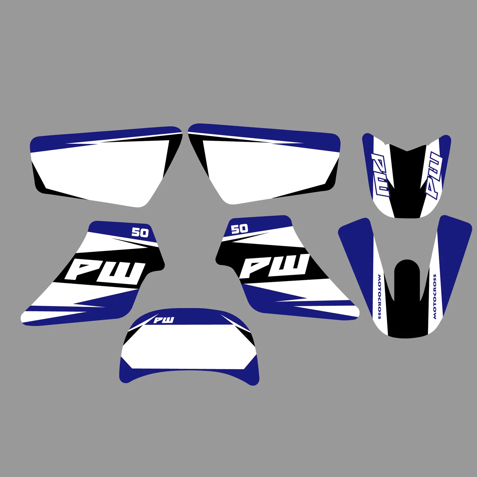 สไตล์ใหม่กราฟิกพื้นหลัง Decals สติกเกอร์สำหรับ Yamaha PW50 PW 50 PIT จักรยานทั้งหมดปีรถจักรยานยนต์ปรับแต่ง Protector สติกเกอร์