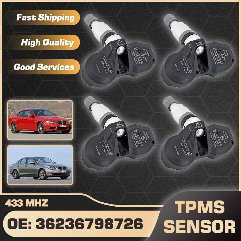 

For BMW 3-Series E90 2005-2009 BMW 5-Series E60 2003-2009 433 MHz TPMS Tire Pressure Sensor 36236798726 36236771034 36236779490