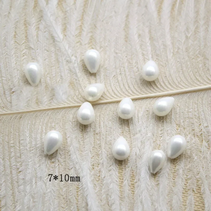 Mother-of-pearl Hand-carved Half-hole Drop-shaped Shell Beads Jewelry DIY Necklace Earrings Jewelry Accessories Shell Pearl 1pc