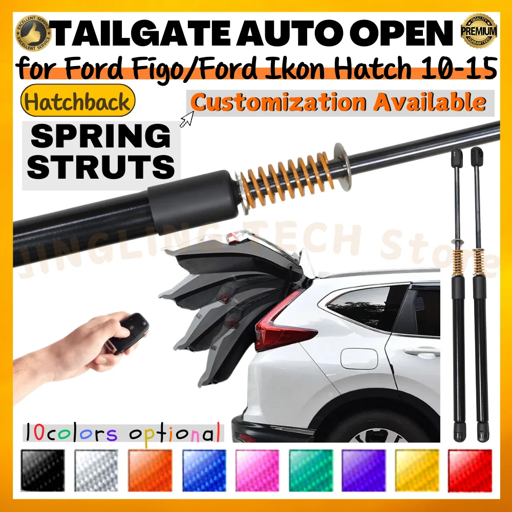 

Qty(2) Trunk Struts with Spring for Ford Figo for Ford Ikon Hatch Hatchback 2010-2015 Rear Tailgate Lift Supports Shock Absorber