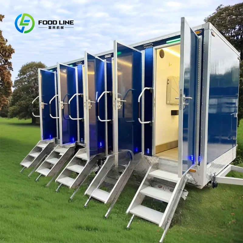 Portable toilet Outdoor custom prefabricated mobile toilet Trailer with shower Eco-friendly and durable