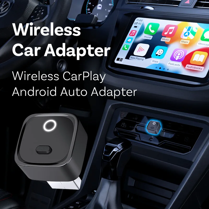 

Wireless CarPlay module wireless adapter 2-in-1 Android AutoCarPlay in-car connection box