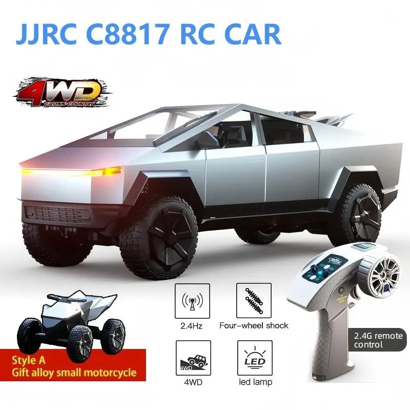 

2.4G Alloy Remote Control Car Model Off-road Vehicle Camping Equipment Pickup JJRC C8817 RC Car Truck Car Toys Boy Kids Gifts