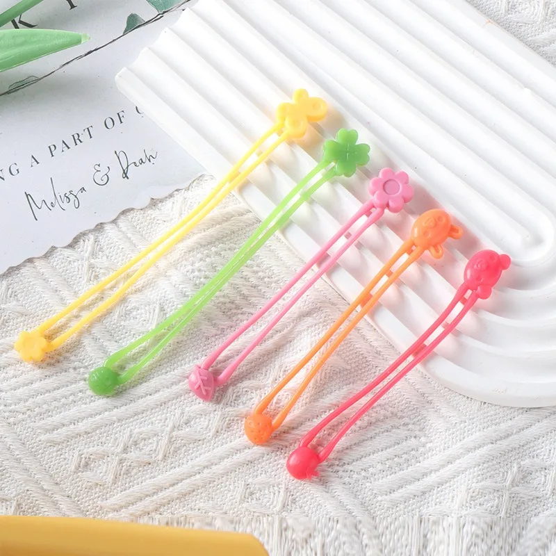 5PCS Multi-functional Silicone Binding Rope Office Lunchbox Elastic Decorative Rope Household Vegetable Ingredient Binding Rope