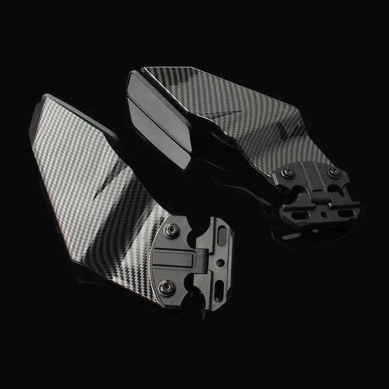 

Motorcycle Wing Aerodynamic Rotatable Aluminum Alloy Side Mirrors Motorcycle Universal Accessories Carbon Fiber Decoration