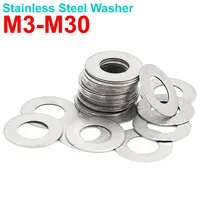 10-100pcs M3 M4 M5 M6 M7 M8 M9 M10-M30 Stainless Steel Ultra Thin Flat Precision Adjusting Washer Gasket Shim 0.1/0.2/0.3/0.5mm