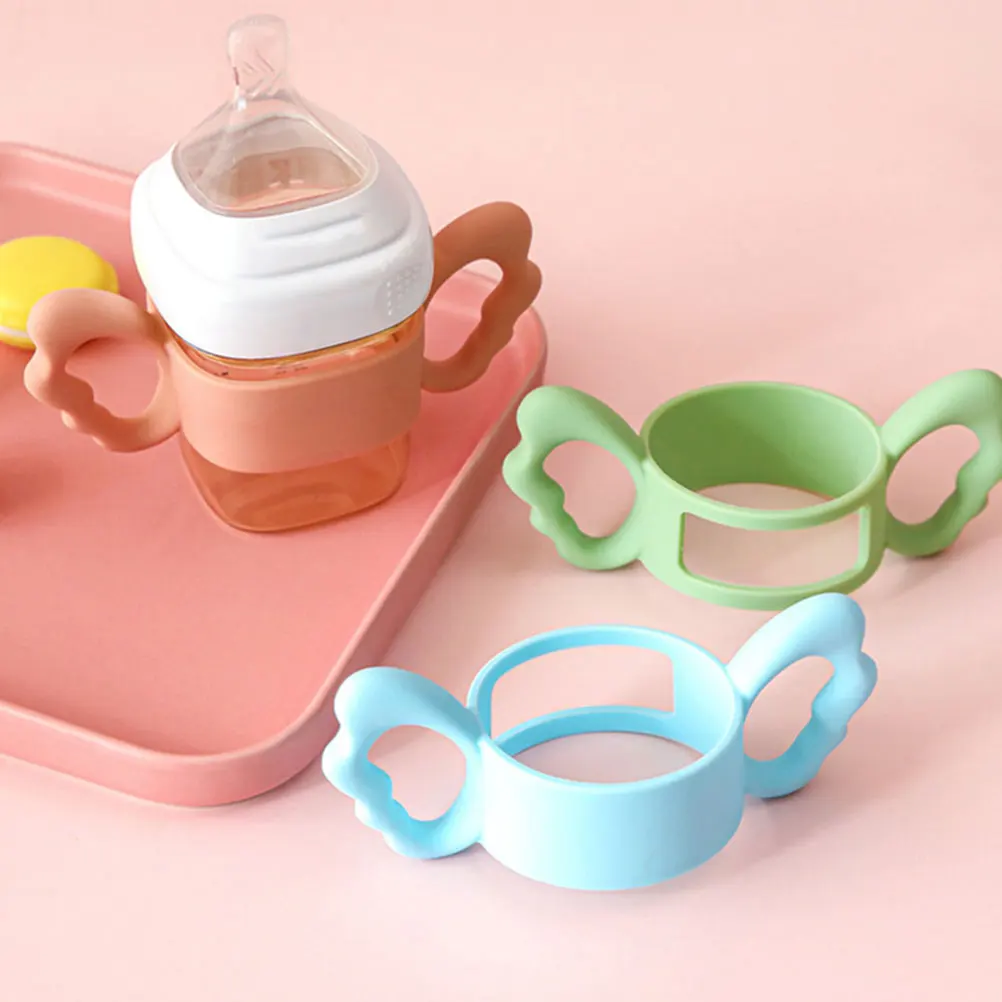

2 шт., ручки для детских бутылочек, силиконовая ручка для бутылочек для кормления, полый дизайн, не блокирующаяся шкала, простая в использовании ручка для бутылочки для кормления