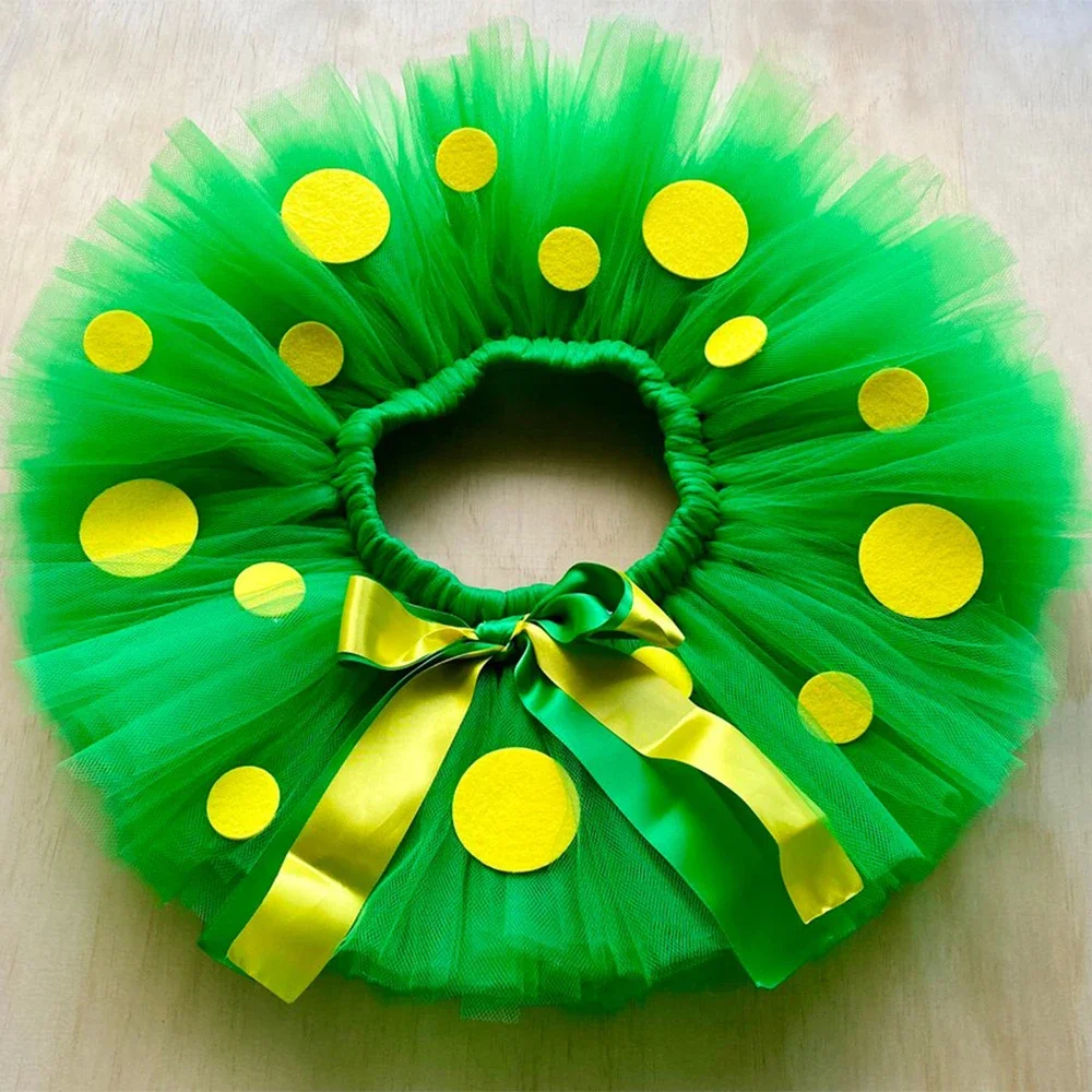 Gonna tutù di dinosauro verde per ragazze per bambini Vestiti per bambini per bambini Costume tutù animale a tema giungla Mini gonne di tulle soffici per ragazze