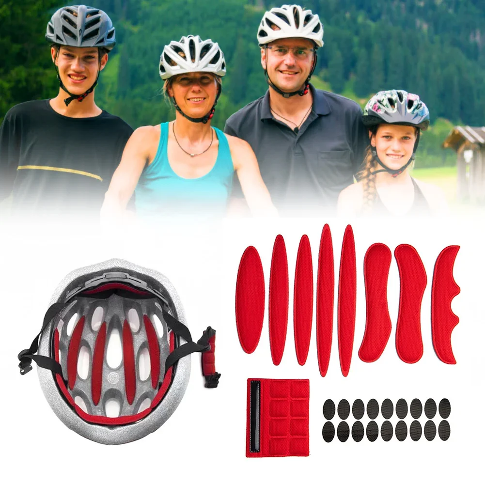 Universal Motorcycle Helmet Inner Padding Kit Sponge Bike Bicycle Replacement Pads Set Outdoor Sports Cycling Helmet Protection