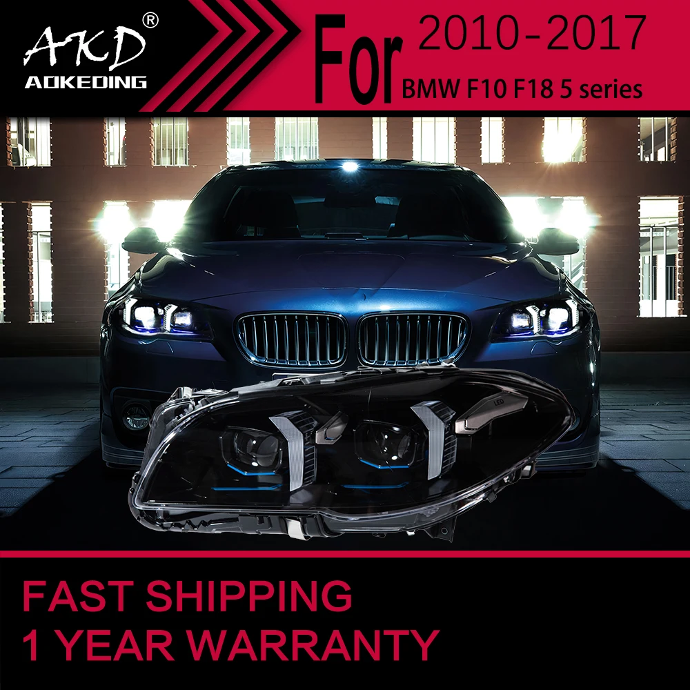 

Автомобильные фары для BMW F10 F18 5 серии, светодиодные фары 2010-2017 520I 525I 530I, фары Drl, линзы проектора, автомобильные аксессуары