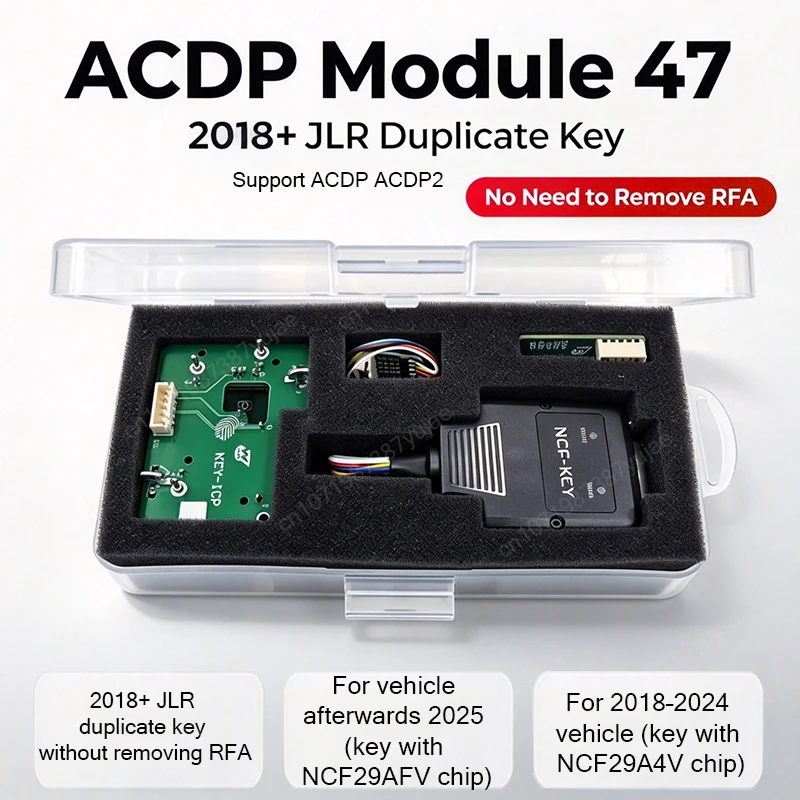 ACDP Module 47 for 2018+ JLR Duplicate Key Without Removing RFA For 2018‑2024 Vehicles Key With NCF29A4V Chip