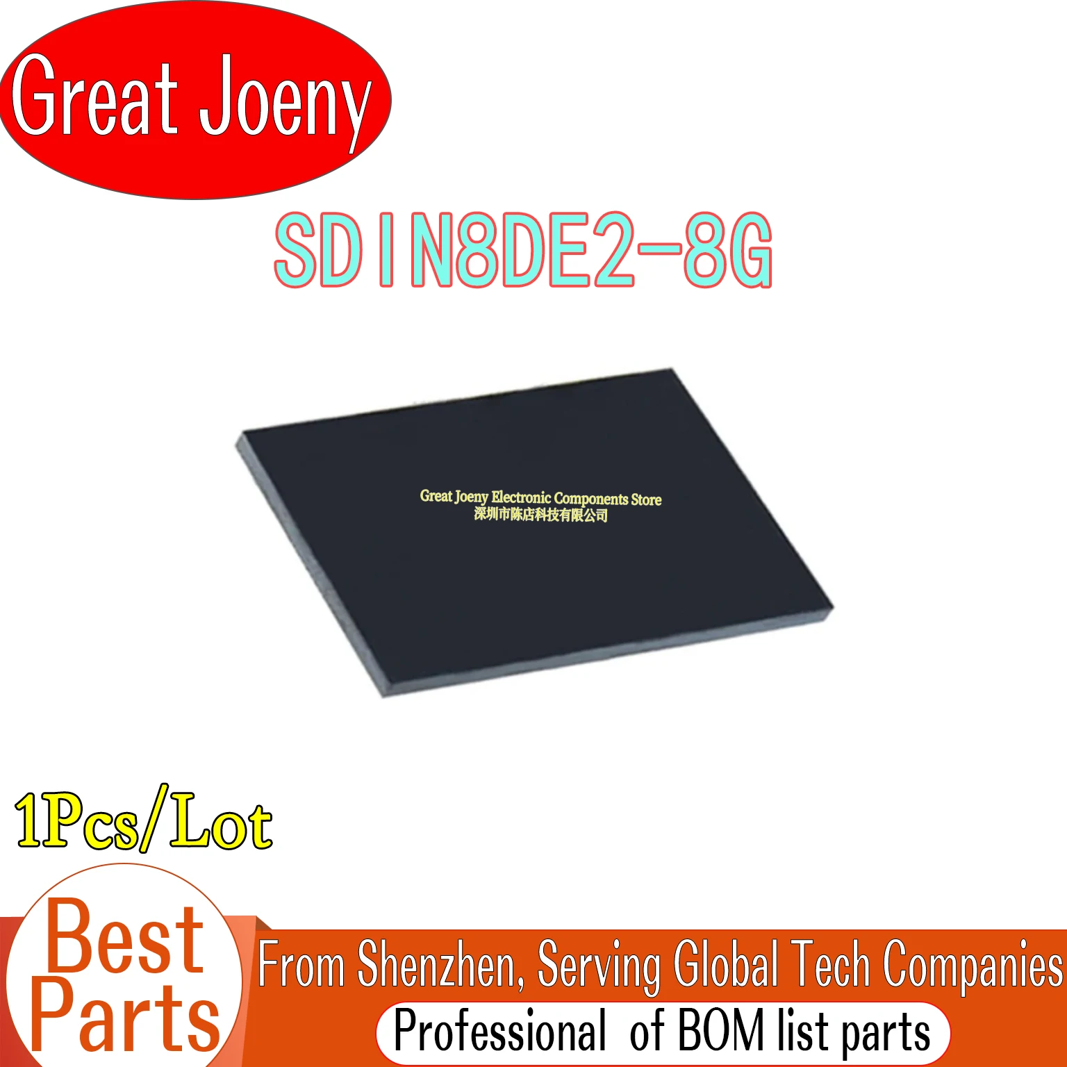 

100% New Original SDIN8DE2-8G 4.5 Version EMMC IC Chipset FBGA-153