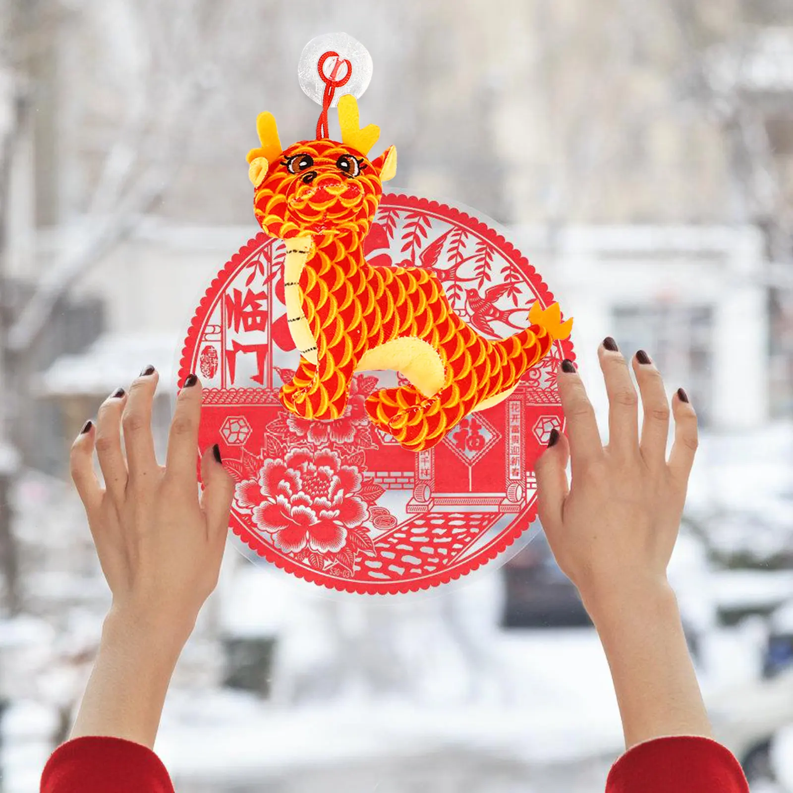 

3Pcs Stuffed Dragon Animal Realistic Cute Appearance Perfect for Lunar New Year Gift Home Office Decor Spreading Festive Joy
