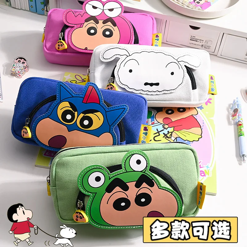 

Аниме карандаш Шин-Чан трехмерный пенал черная ручка студенческая коробка для канцелярских принадлежностей с героями мультфильмов школьные принадлежности сумка для ручек подарки