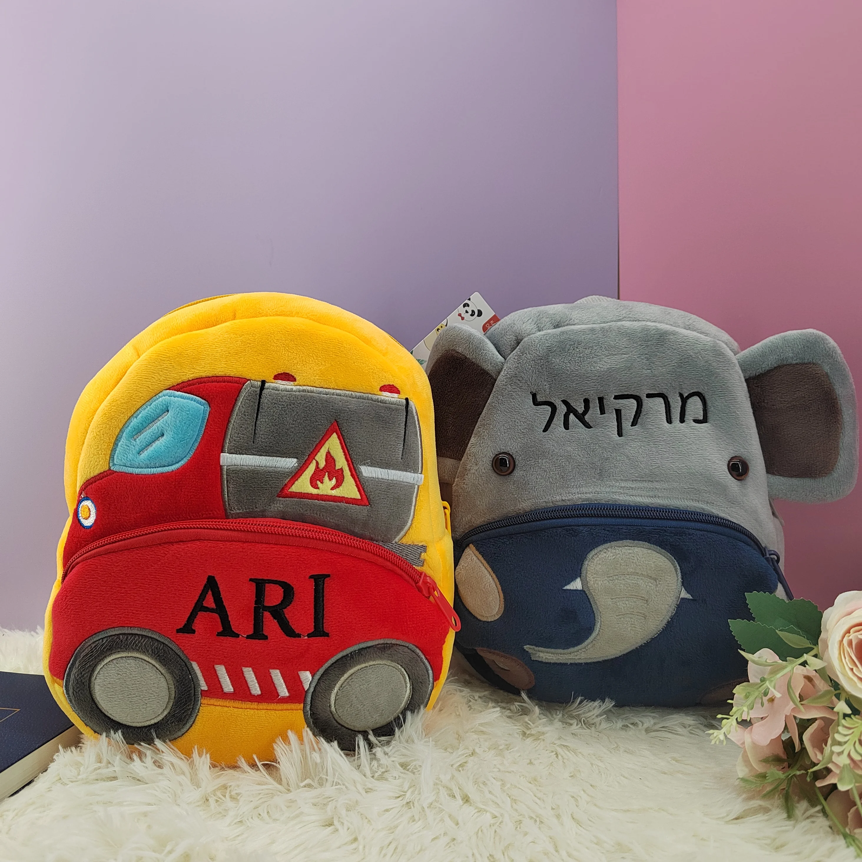 Personalisierter Kinderrucksack mit Namen Kleinkind-Reisetasche Tier-Design Kindergarten-Schultasche Geburtsgeschenk – Detail 9