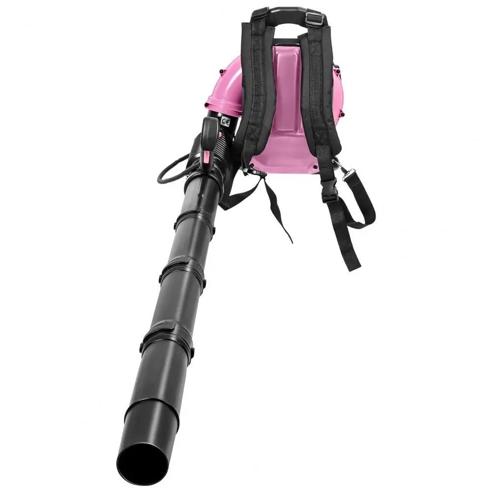 กระเป๋าเป้สะพายหลัง Long Pipe Leaf Blower, 52CC 2-Stroke Gas Powered Snow Blower, สูงสุด 550 CFM, การกวาดล้างที่มีประสิทธิภาพ, สําหรับการดูแลสนามหญ้าฝุ่นลาน