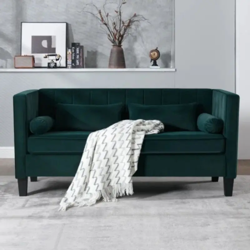 Sofa, 64.96 inch Modern Sofa, 2 seater Fabric Sofa, Velvet Fabric, soft and comfortable, Living Room, Bedroom, Reception Room, O