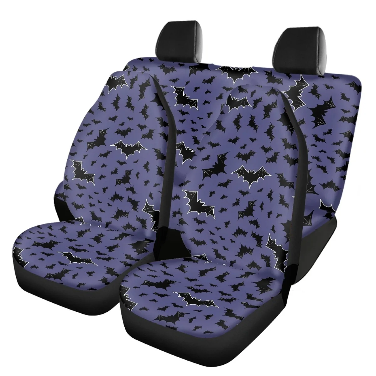 

Universal Vehicle Seat Covers for Women Black Bat Design Anti-Slip Seat Protector Easy to Install Front&Back Interior Seat Cover