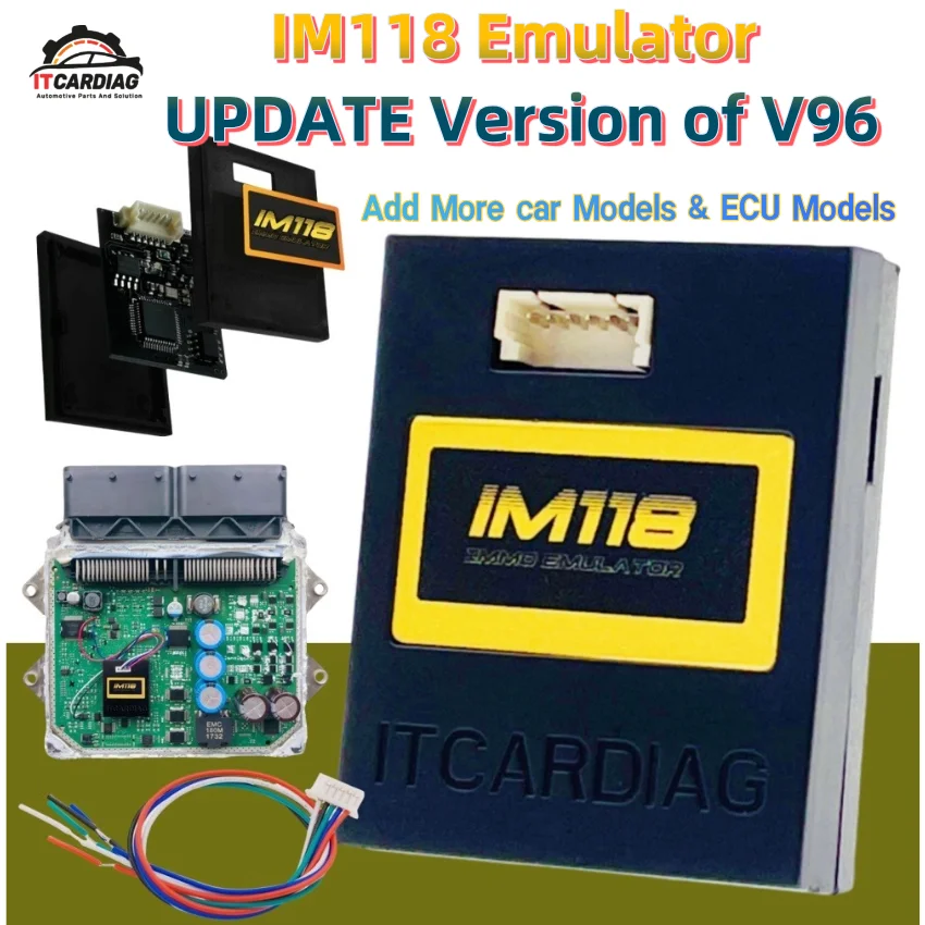 Emulator IM118 Update of V96 Universal IMMO Off Immobilizer Key Programming K-LINE/CANBUS OBD Diagnostic PK SQU OF68 OF80 OF96