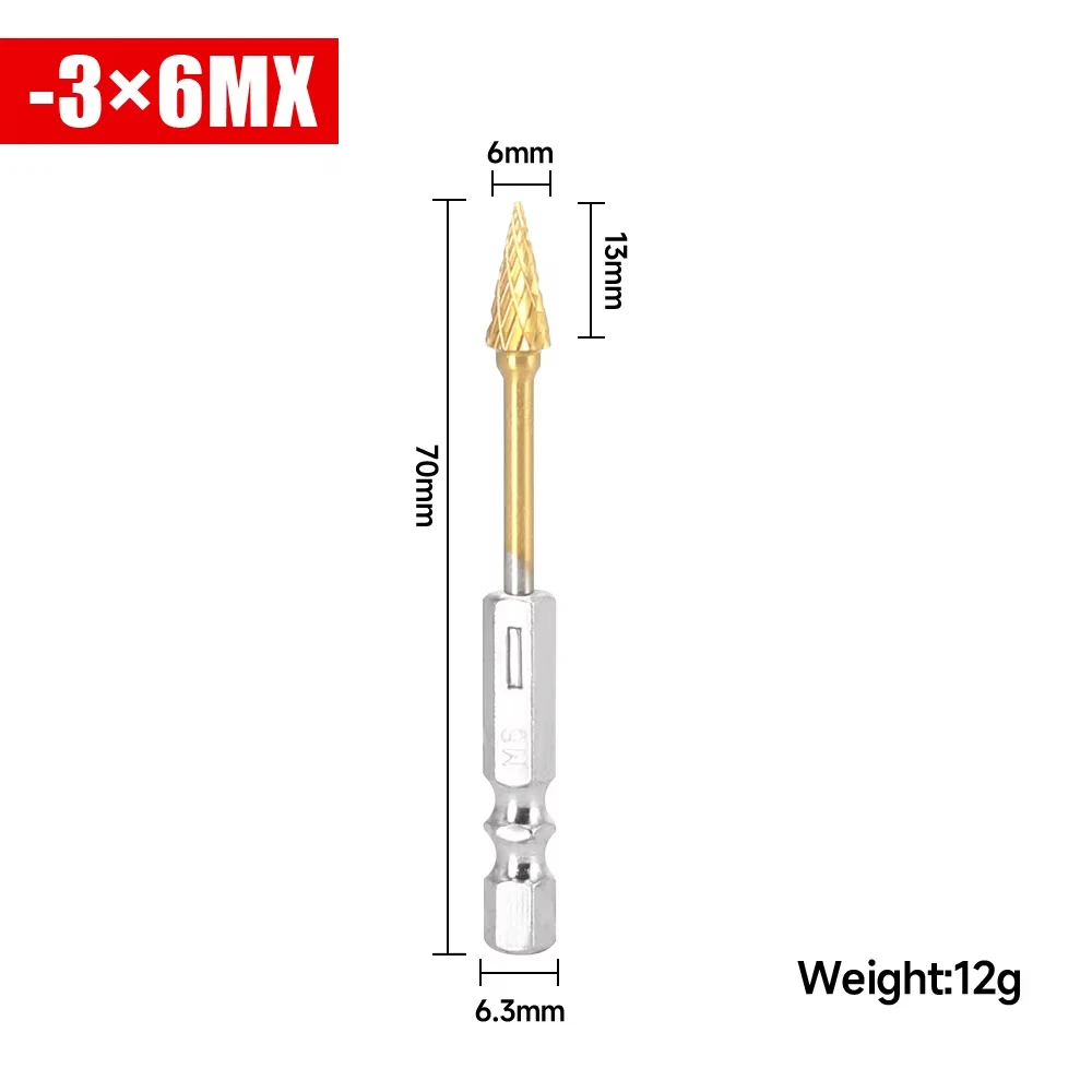 Rotary File Set Carbide Files Set Compact Organization Heavy Use Performance High-Grade Alloy Steel For DIY Projects