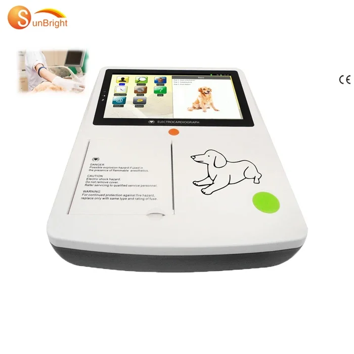 

Veterinary ECG Device Smart Portable ECG Machine Digital Cardiograph 3 Channel Electrocardiograph