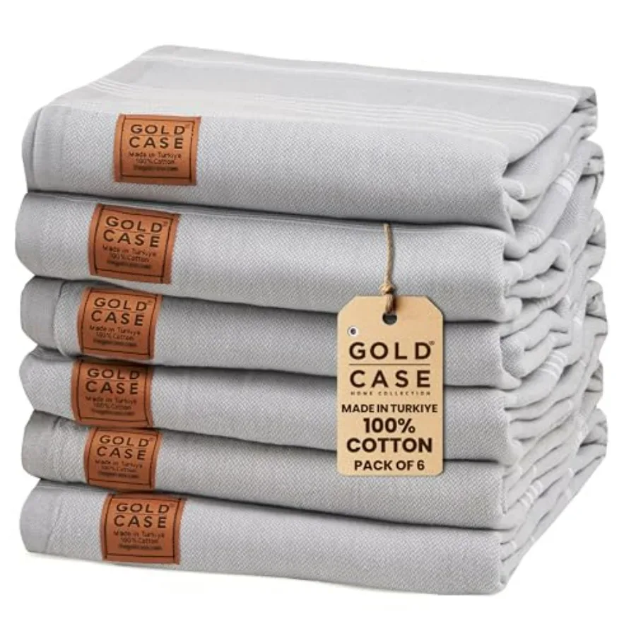 

Beach towel set of 6 100 cotton Turkish beach towels for outdoor use grey, oversized, quick-dry sand-free lightweight design