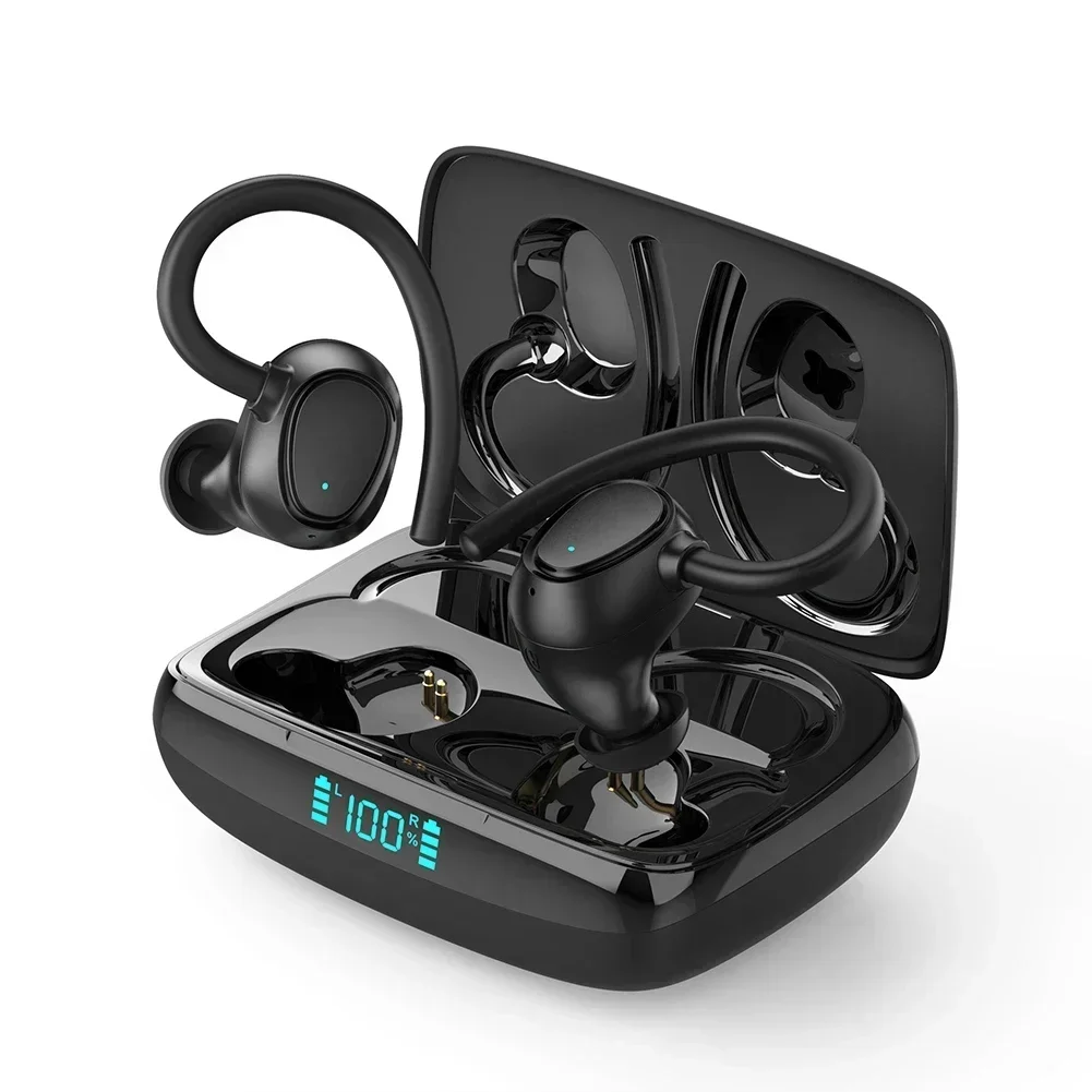 Dual Wear Sport Wireless Headset  Ipx7 20 Hours Play Time Swimming Waterproof Bluetooth-compatible Earphone Stereo Earbuds