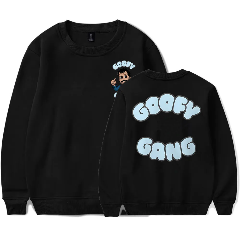 جديد Goofy Gang Crewneck البلوز مورغان جاي المغني الطباعة هوديس كم طويل للجنسين الشارع الشهير فضفاض الرجال النساء البلوز Gra #1