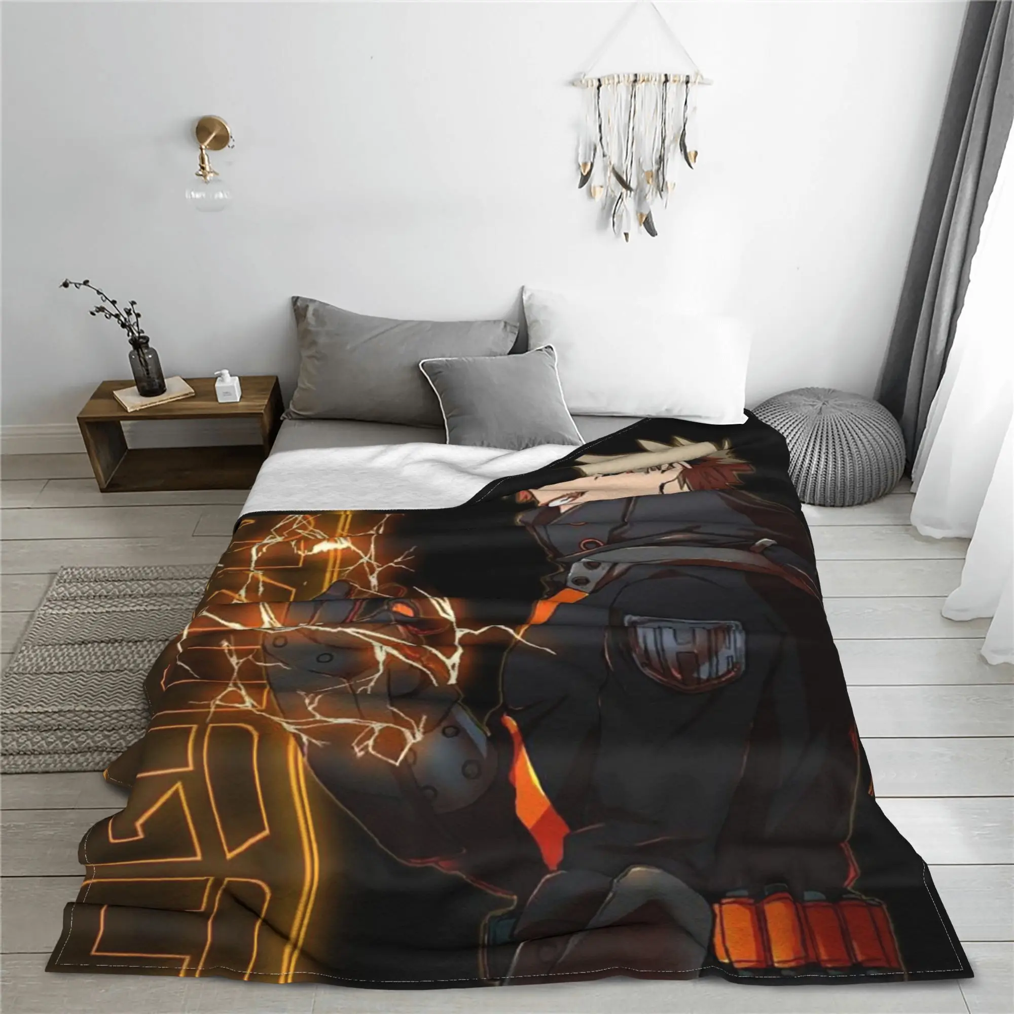 Bakugou Katsuki  Blankets Warm Fleece Sofa Throw Blanket for Couch Bedding Outdoor Throws Bedspread Quilt