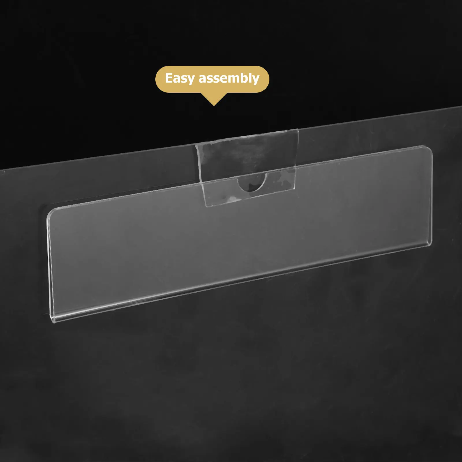 5Pcs Acrylic Name Plate Holder for Wall Transparent Office Door Label Plates Double-Sided Adhesive Meeting Room Sign Holder