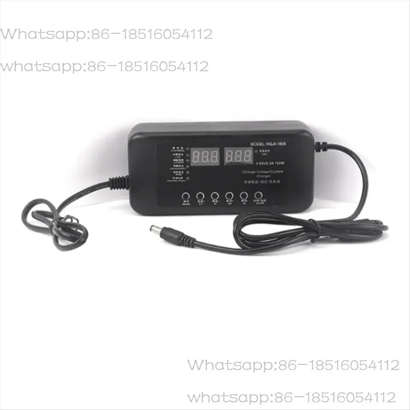AAA04R 3V-60V 150W Voltage Current Adjustable Smart Battery Charger Battery Charger for Li-Ion E-Bike Electric Bicycle EU Plug