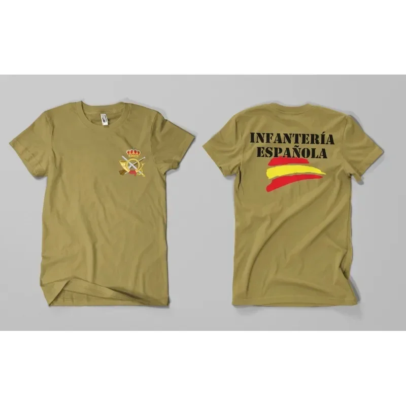 manga Camiseta INFANTERIA ESPAÑOLA | Spanish Infantry T-Shirt 100% Cotton O-Neck Short Sleeve Casual Mens Tshirt Size S-5XL