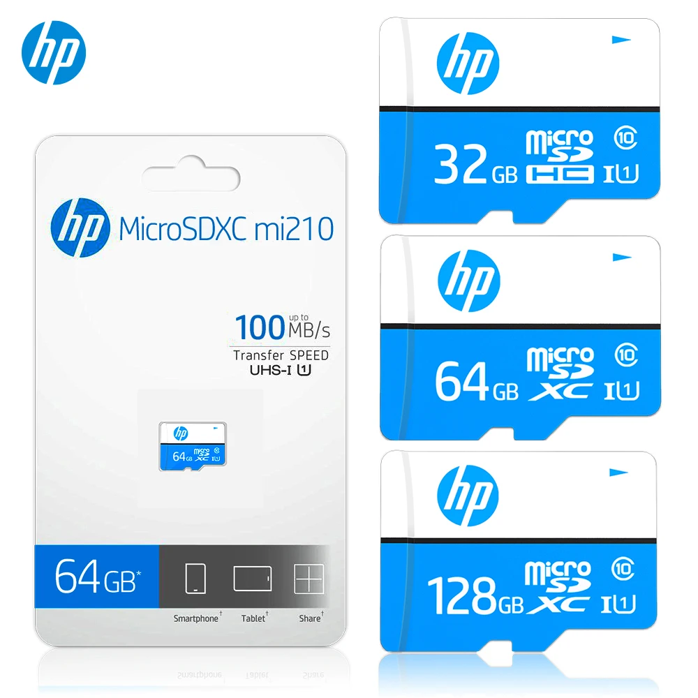 

Original HP Micro Sd Card 128GB 64GB 32GB High Speed Memory Card Microsd Memories Card Class 10 TF Card for DJI Pocket Cams PC