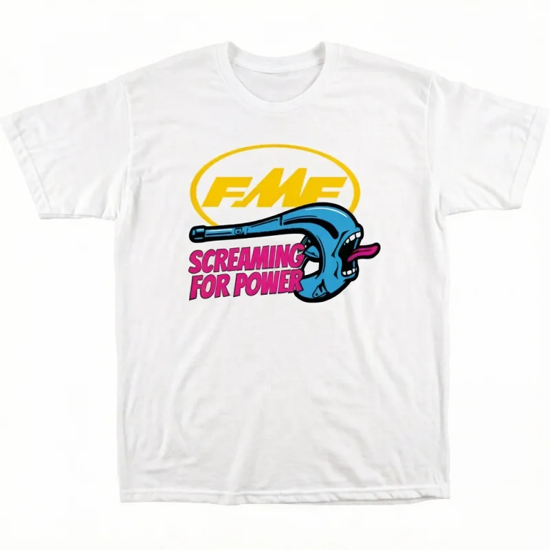 2025 New Women Men SCREAMING BOYS TEE FMF Racing T-shirt Retro Short Sleeve Casual Street Wear Tshirt