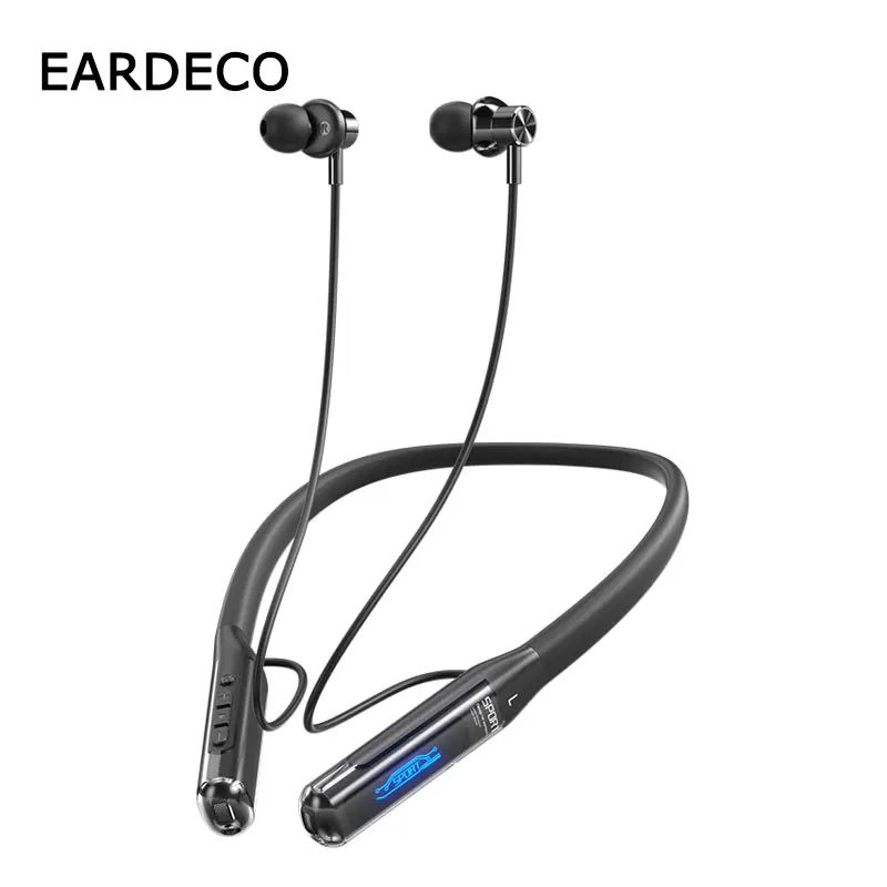 EARDECO 80-Stunden-Wiedergabe Bluetooth-Kopfhörer Nackenbügel Drahtlose Kopfhörer Bass Bluetooth-Kopfhörer mit Mikrofon Sport Stereo