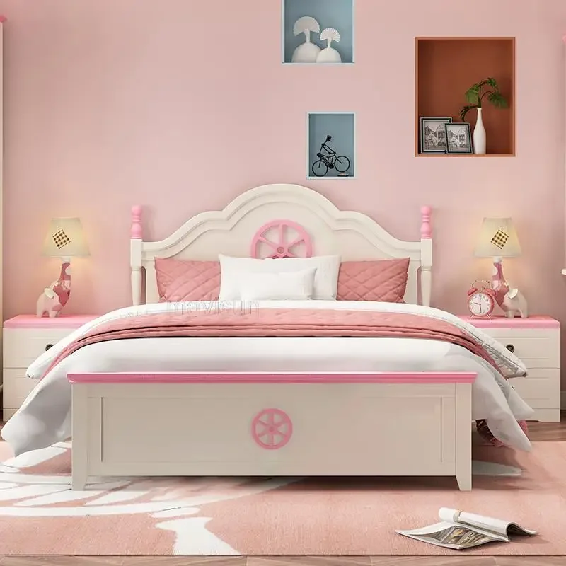 

Contemporary Children's Bed For Teenager Children's Bedroom Furniture Combination Set Northern European Creative Kid Bed 1.2M