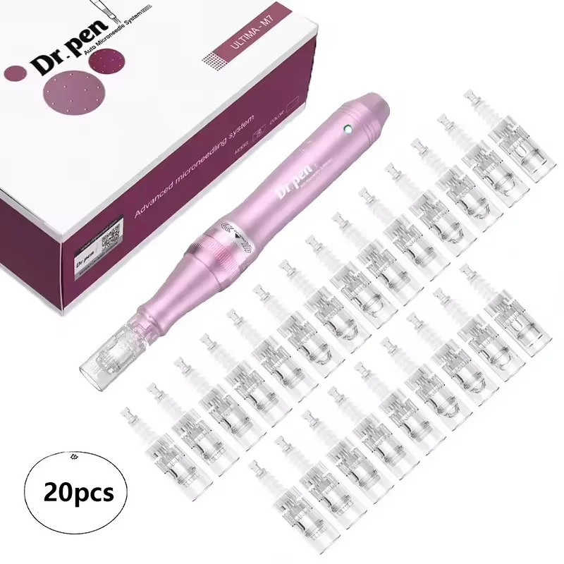 Оригинальный электрический аппарат Dr.pen Ultima M7 Dermapen, профессиональный уход за кожей, аппарат для мезотерапии, аппарат МТС и ПМС с 20 картриджами