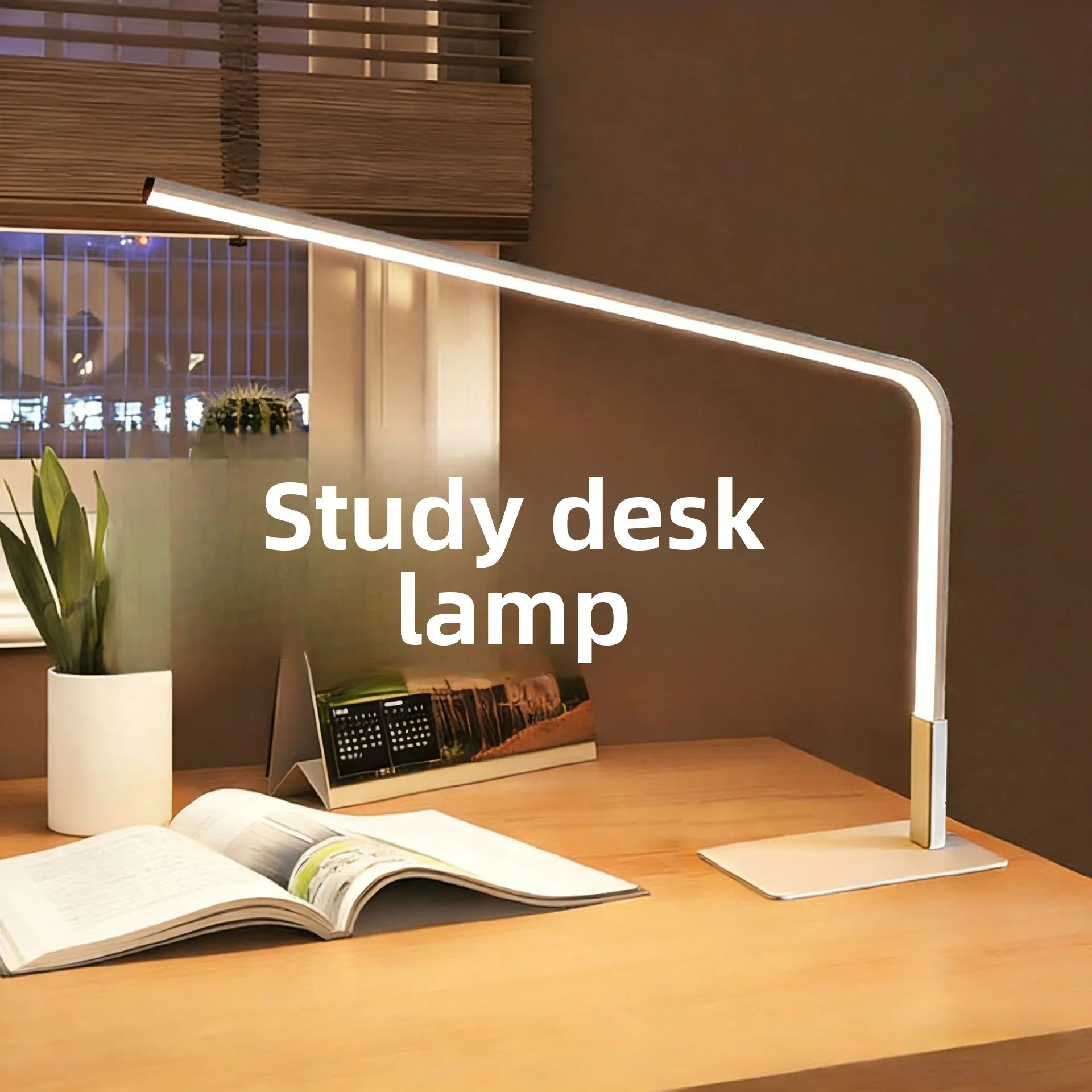 

Eye-Caring Desk Lamp, Rechargeable Plug-in LED Study Light, Minimalist Dimmable Table Lamp for Student Dormitory Bedroom Reading