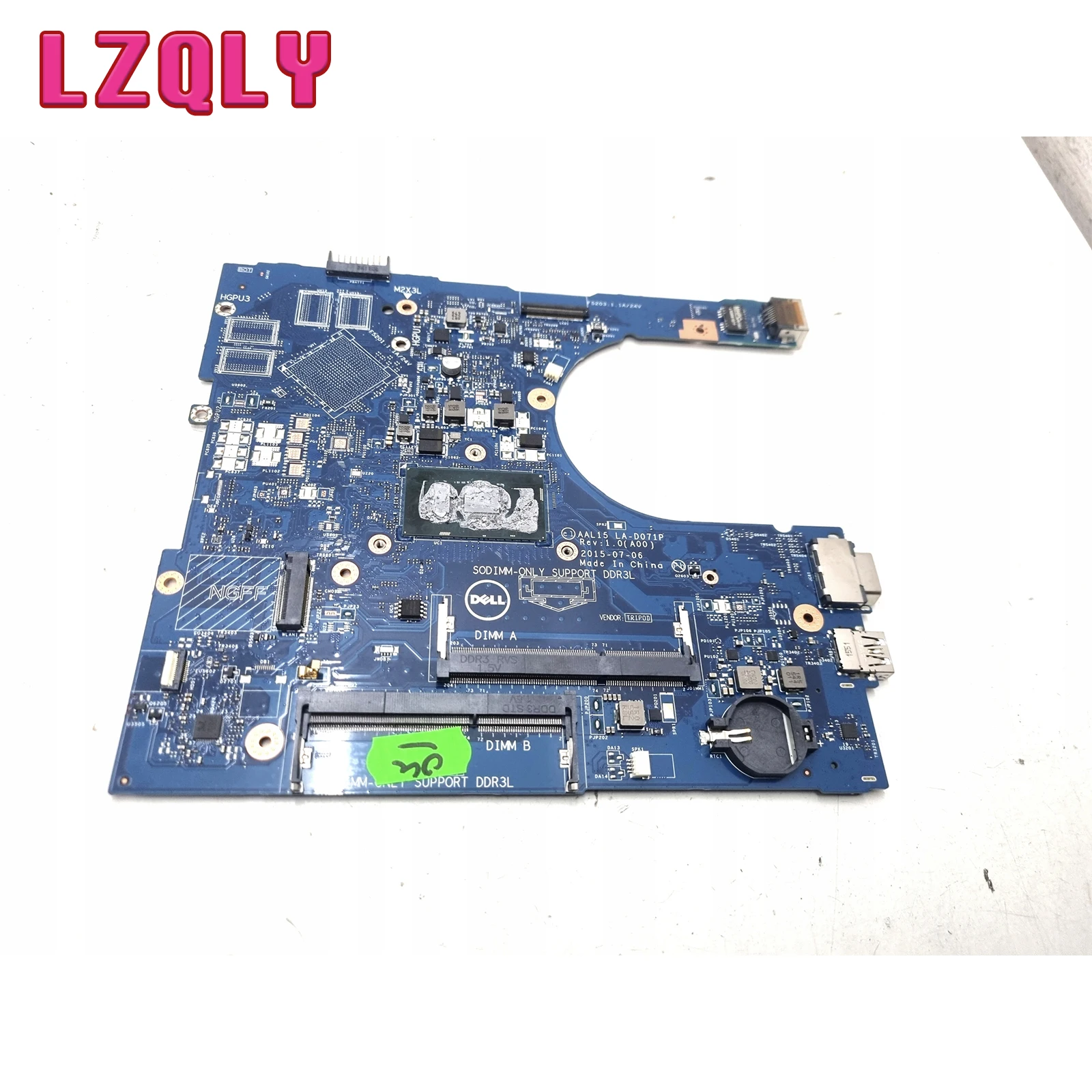 

For Dell Inspiron 5459 15-5559 17-5759 Laptop Motherboard AAL15 LA-D071P i5-6200U CPU CN-088XGN 0PW46V 0FV59D