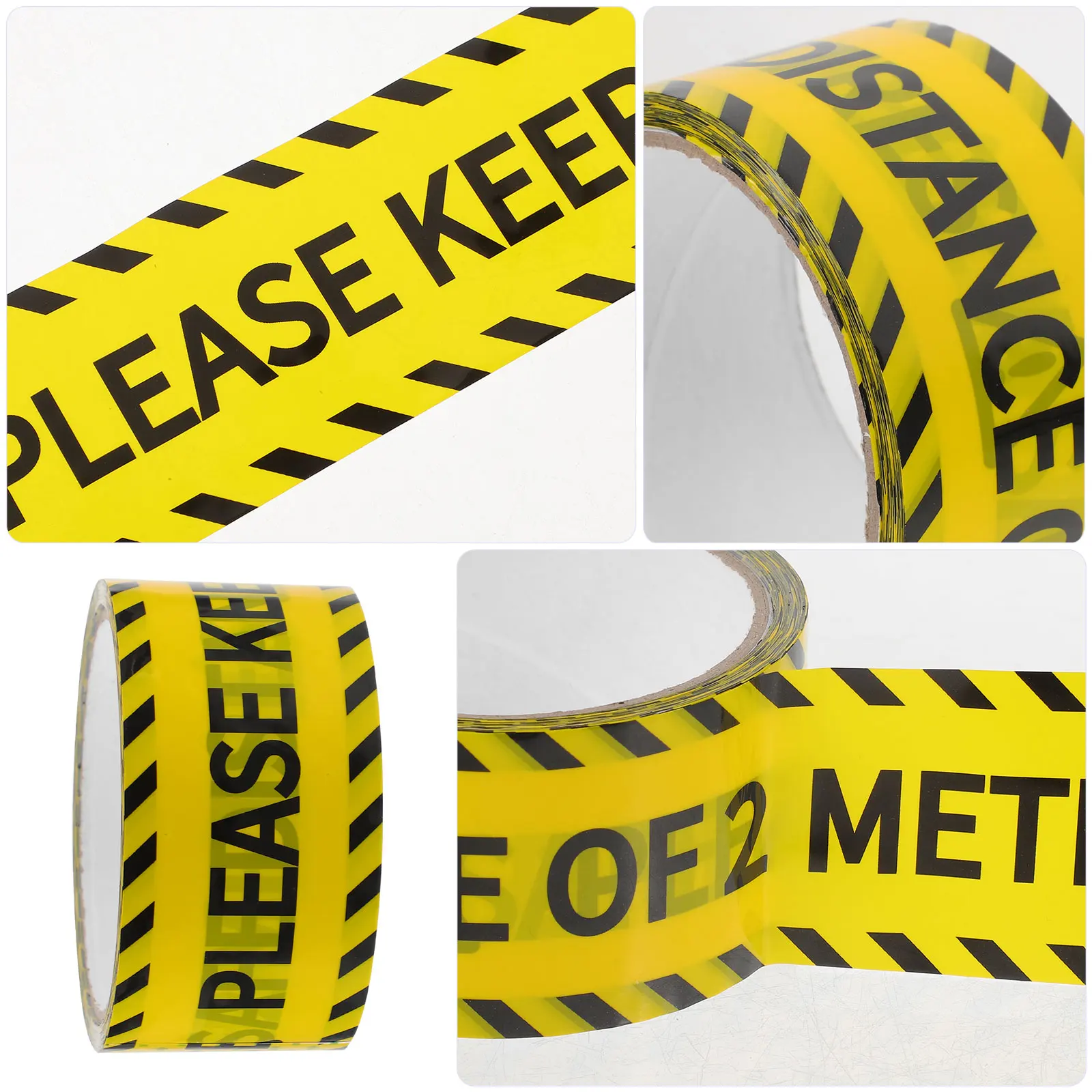 

Reflective Warning Tape Safety Caution Floor Adhesive Self-Stick Distance Marking High Visibility Strong Adhesion Smooth