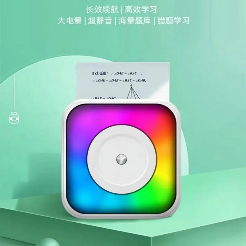 1set Mini printer for students, portable for junior high school students, high-definition printing, organizing, and pasting