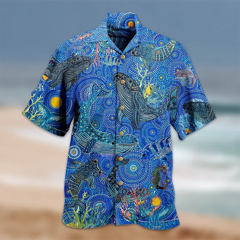 New Hawaii Shirt for Men Kawaii Pig 3D Print Short Sleeve Cuban Tops Plus Size Beach Summer Vacation Shirts for Men And Women