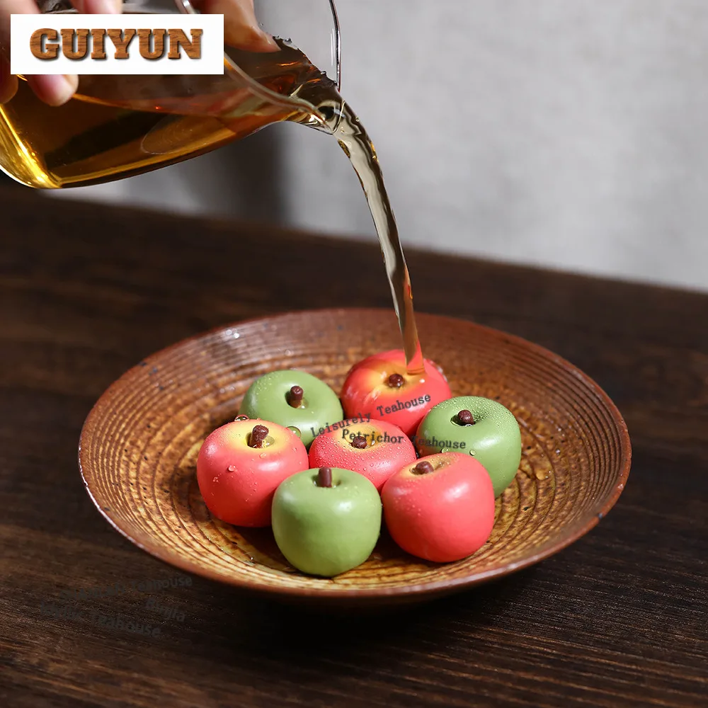 Yixing Purple Clay Christmas Eve Apple Tea Pet Boutique Tea Games Tea Figurine Play Toys Tea Statue Ornaments Accessories Craft