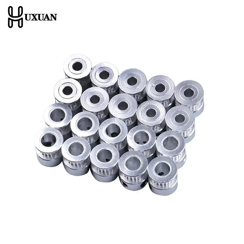 Polia de alumínio Gt2, 5mm, 8mm, correia síncrona gt2, 20 dentes ou ranhura, correia 2gt, 10pcs
