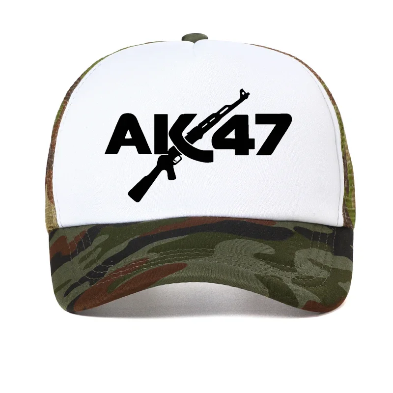 Fashion brand AK-47 KALASH Kalashnikov Cool Weapon Baseball cap summer Adjustable Dad Hat Outdoor Mesh breathable tactics caps