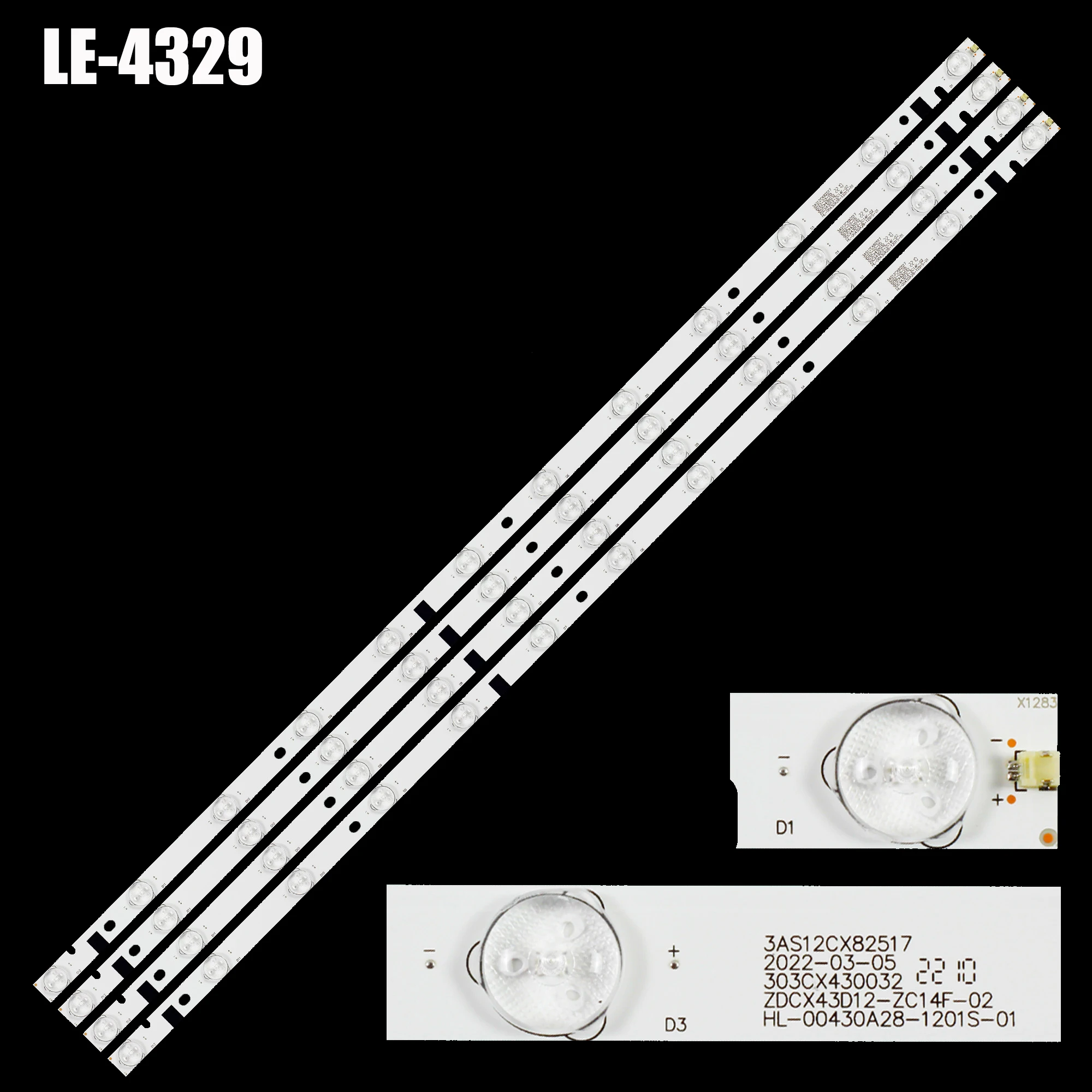 LED-Hintergrund beleuchtung für bbk 43lem-1038/fts2c busens h339b43a HL-00430A28-1201S-01 a2 a4 akai aktv430 43 af2600 43cf37-t2