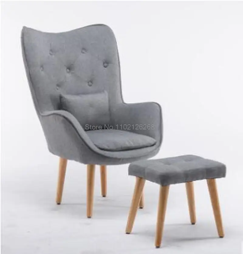 

H Nordic Single Living Room Sofa Balcony Apartment Mini Chair Modern Minimalist Sofa Personality Leisure Bedroom Room Chair